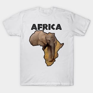 African Wildlife Continent Elephant Calf T-Shirt
